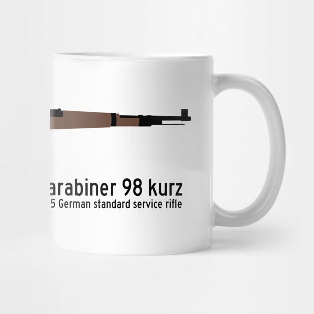 Kar98k Karabiner 98 kurz 1935 German standard service rifle historical German weapon black. by FOGSJ